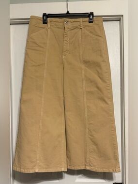 Maeve  Delaney Crop Clean-Seamed High-Rise Wide-Leg
Jeans